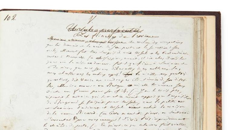 Honoré de Balzac (1799-1850), manuscrit autographe du roman Ursule Mirouët, 1841,... Vente inaugurale Aristophil