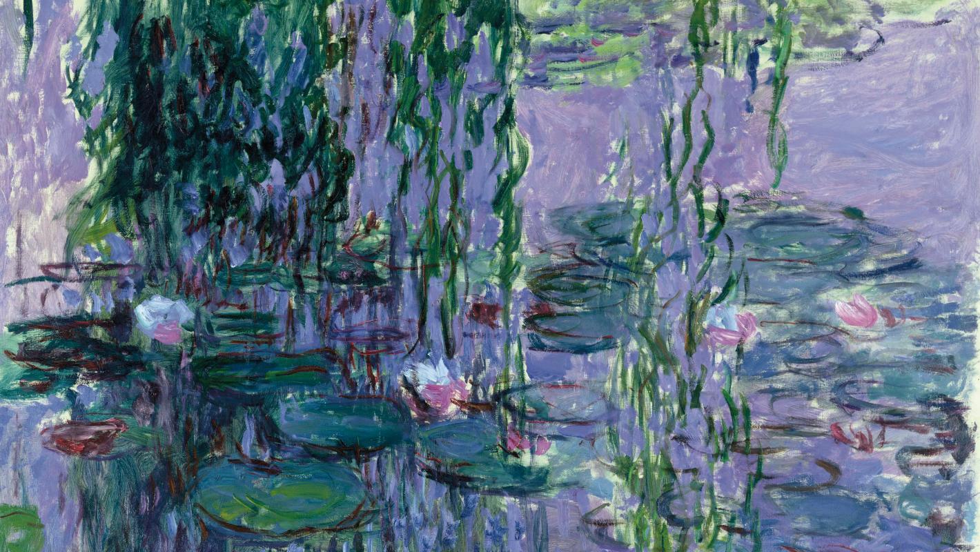 Claude Monet (1840-1926), Nymphéas, 1916- 1919, huile sur toile, 200 x 180 cm.© MUSEE... Monet-Mitchell à la Fondation Louis Vuitton 