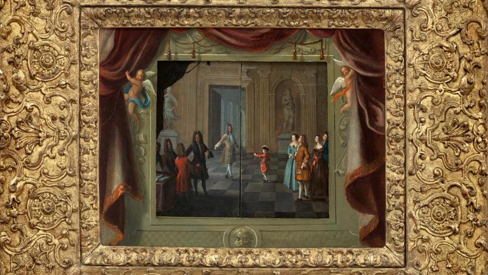 Attribué au père Sébastien (né Jean) Truchet (1657-1729), L'Éducation de Louis XV,... Le tableau mécanique de L’Éducation de Louis XV