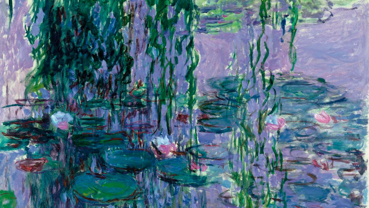Claude Monet (1840-1926), Water Lilies, 1916-1919, oil on canvas, 200 x 180 cm (78.7... Monet-Mitchell at the Fondation Louis Vuitton, Paris