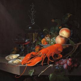 Un « portrait » de homard tiré par Jacob Van Walscapelle
