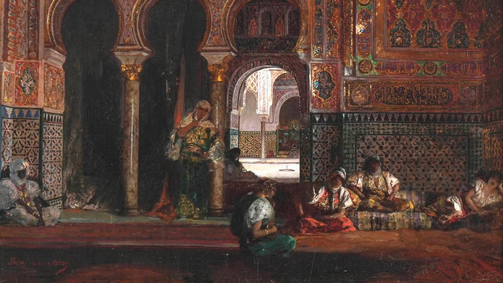 Jean-Joseph Benjamin-Constant (1845-1902), Le Harem dans le palais, vers 1880, huile... Benjamin-Constant ou les secrets du palais 