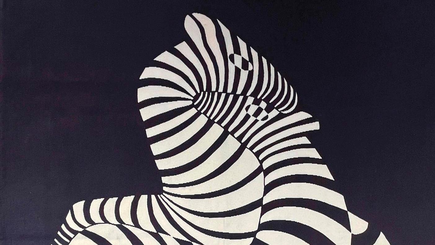   Vasarely's Zebras Woven in Aubusson 