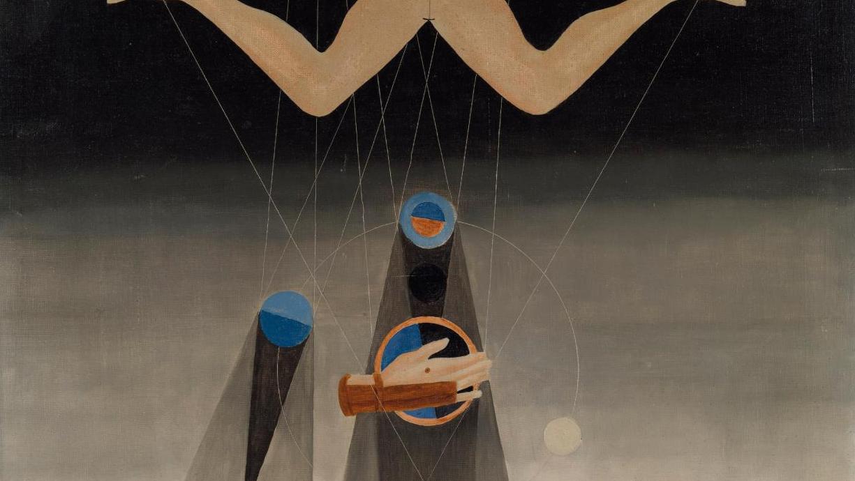 Max Ernst, Les hommes n’en sauront rien, 1923, huile sur toile, 80,3 x 63,8 cm. ©... L’œuvre multiple de Max Ernst