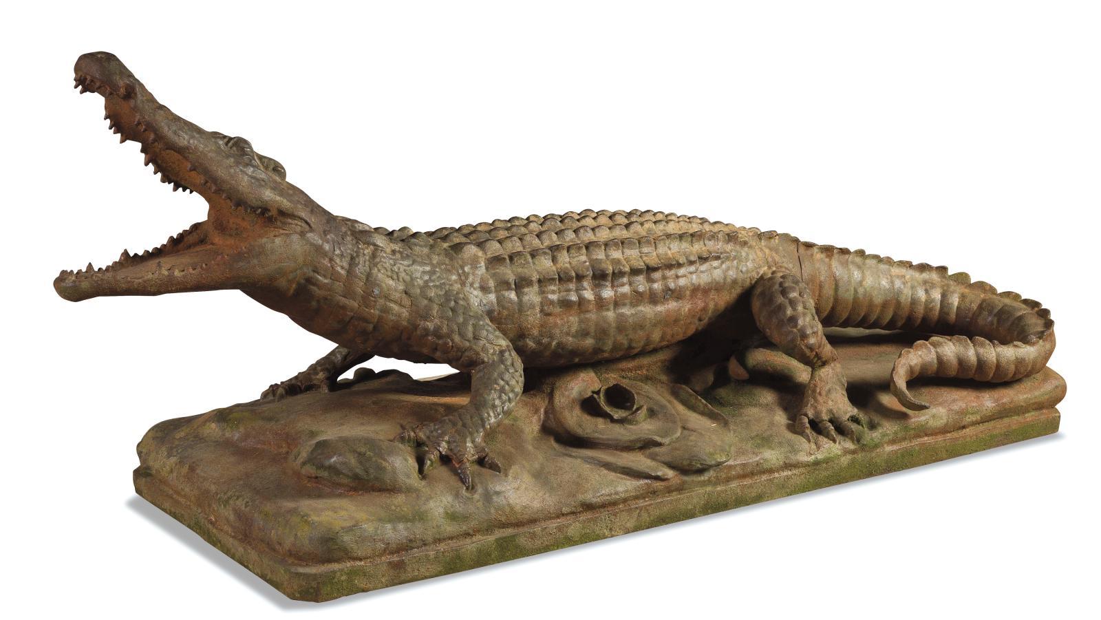 Fonderie du Val d’Osne, seconde moitié du XIXe siècle, crocodile en fonte de fer,... L’âge d’or de la Fonderie du Val d’Osne