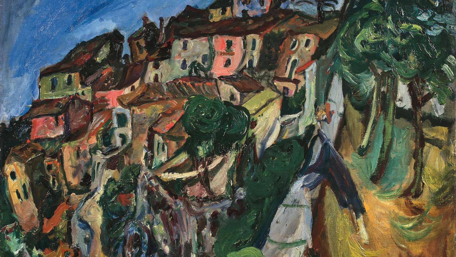 Chaïm Soutine (1893-1943), Paysage animé en Provence, vers 1922, huile sur toile... Soutine en Provence, Meissen à Versailles