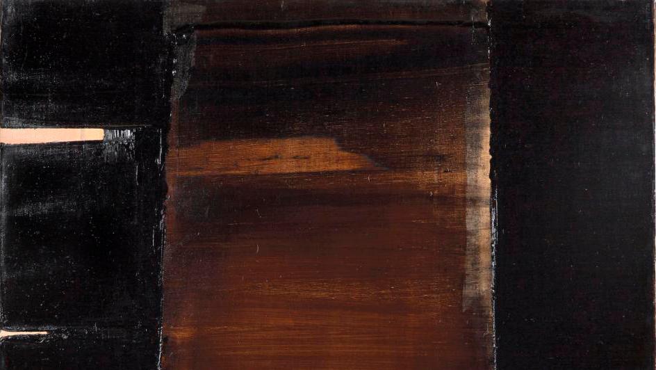 Pierre Soulages (1919-2022), Peinture 102 x 81 cm, 30 mai 1981, 1981, oil on canvas,... Soulages, Buffet, Baya and Shirley Jaffe 