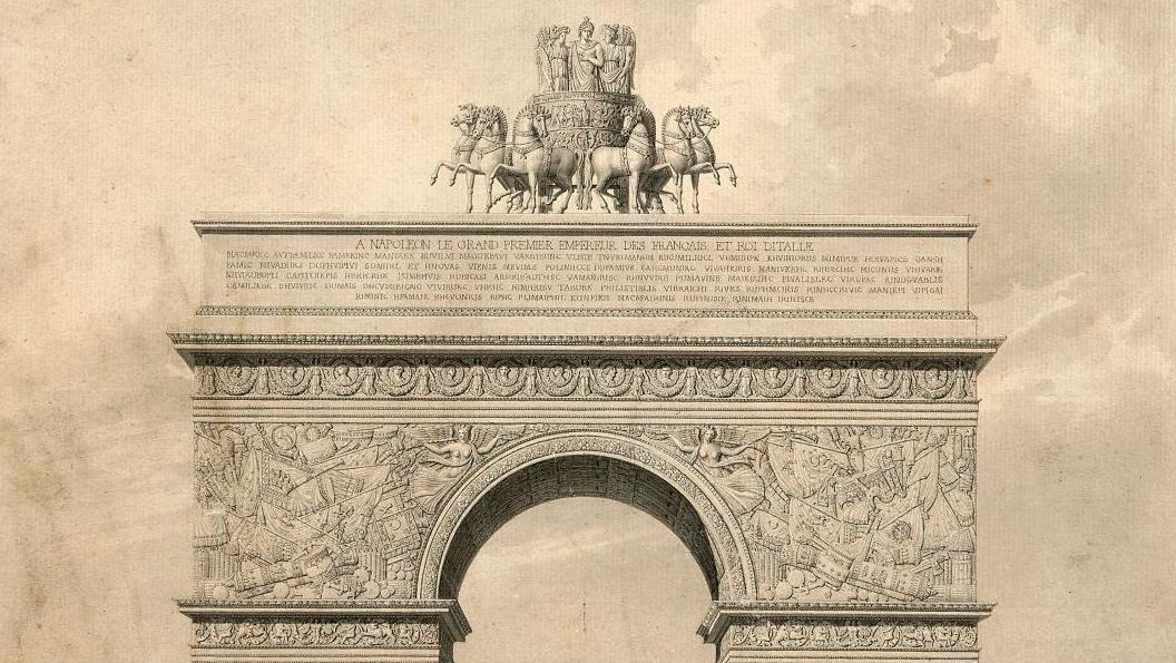 Pierre François Léonard Fontaine (1762-1853), Project for the triumphal arch of the... Pierre Fontaine’s Project for Napoleon
