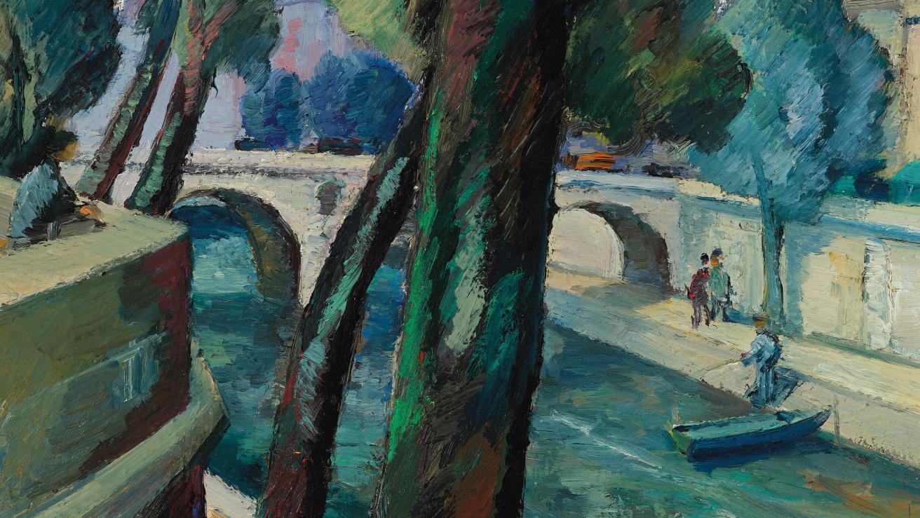 Mela Muter (1876-1967), Pont Marie, huile sur panneau, 1942, 55 x 46 cm.Estimation :... Mela Muter, l’expression d’un style