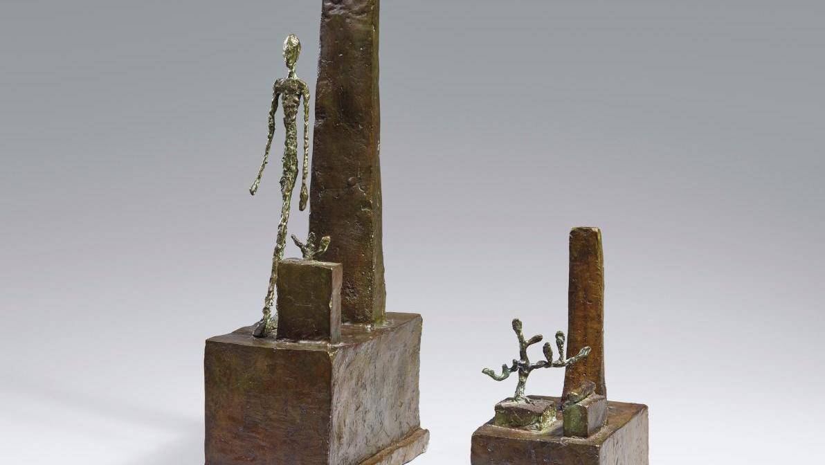 Alberto Giacometti (1901-1966), Projet pour un monument pour Gabriel Péri et Projet... Giacometti en marche pour Gabriel Péri