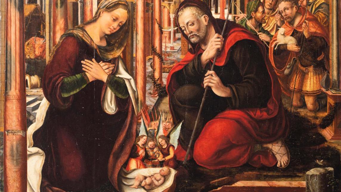 Joan de Borgonya (vers 1465-1525/1526), Natividad (La Nativité), huile sur panneau... Joan de Borgonya, un nordiste à la cour d’Aragon