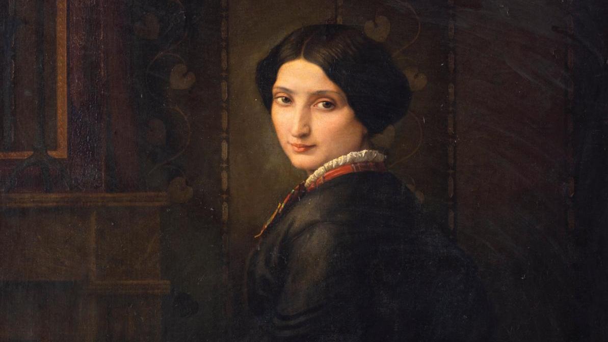 Gustave Le Gray (1820-1884), Portrait de Madame G.L., signé et daté « 1853 Gustave... Une peinture de Gustave Le Gray au musée d’Orsay