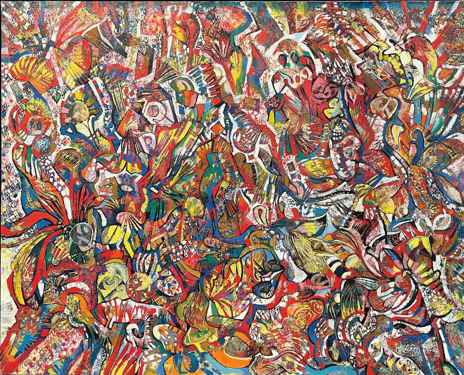 Endre Rozsda (1913-1999), Hommage à Stravinsky, 1976, huile sur toile signée et datée, 80 x 100 cm (détail).Adjugé : 71 000 € 