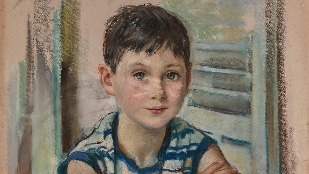 Zinaïda Serebriakova (1884-1967), Portrait de Michel enfant, pastel sur papier, 9 juillet 1933,... Michel Vinaver, la vie est un théâtre