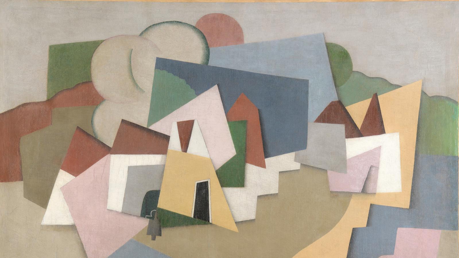 Georges Valmier (1885-1937), Le Village, 1925, huile sur toile, 69,5 x 95 cm.Estimation :... Valmier, à la recherche de la pureté