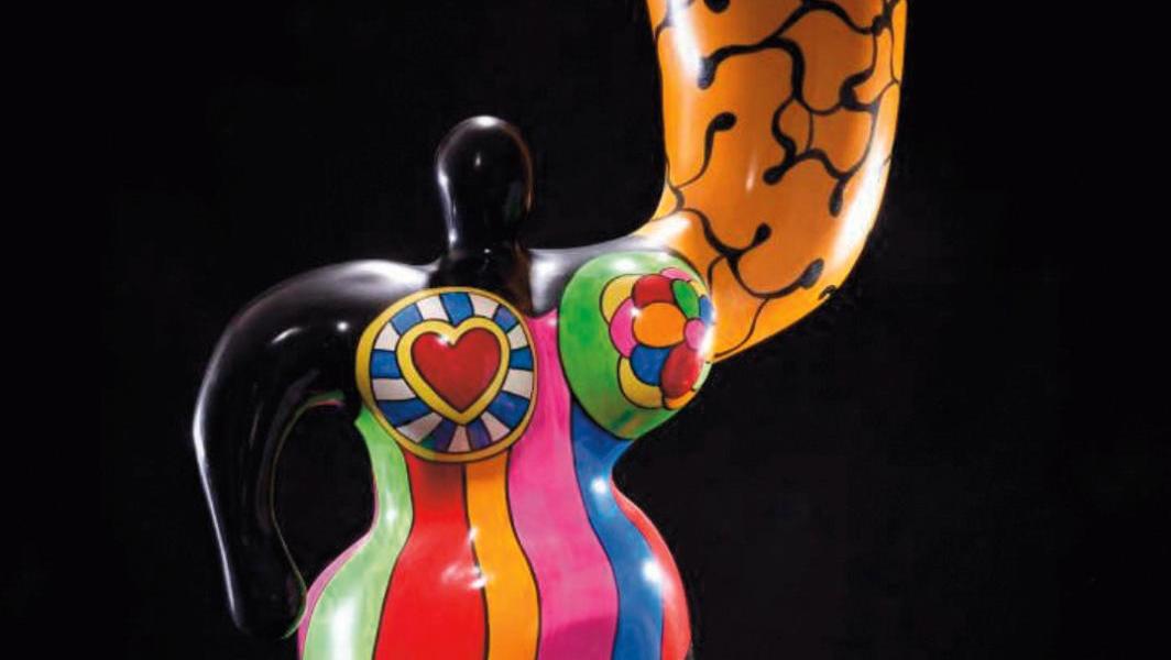 Niki de Saint Phalle (1930-2002), L’Ange Vase, 1993, épreuve en résine polyester... Niki de Saint Phalle et Robert Combas osent la couleur !
