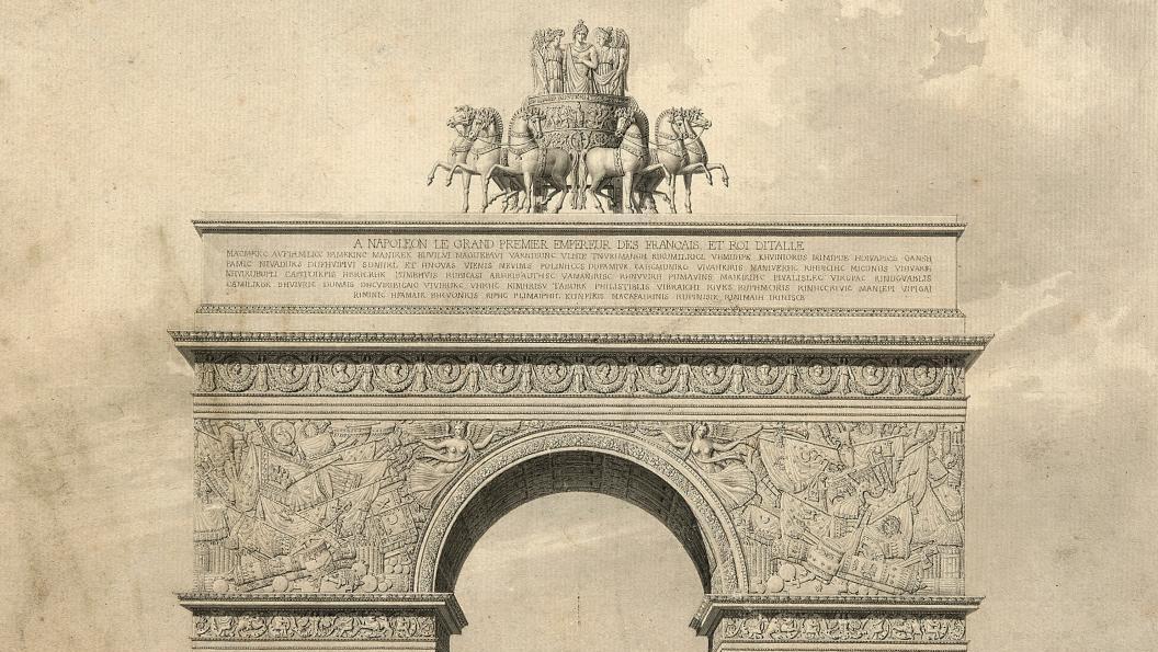 Pierre-François-Léonard Fontaine (1762-1853),  Projet d’arc de triomphe du Carrousel... D’un projet napoléonien au chef-d’œuvre de Cervantès