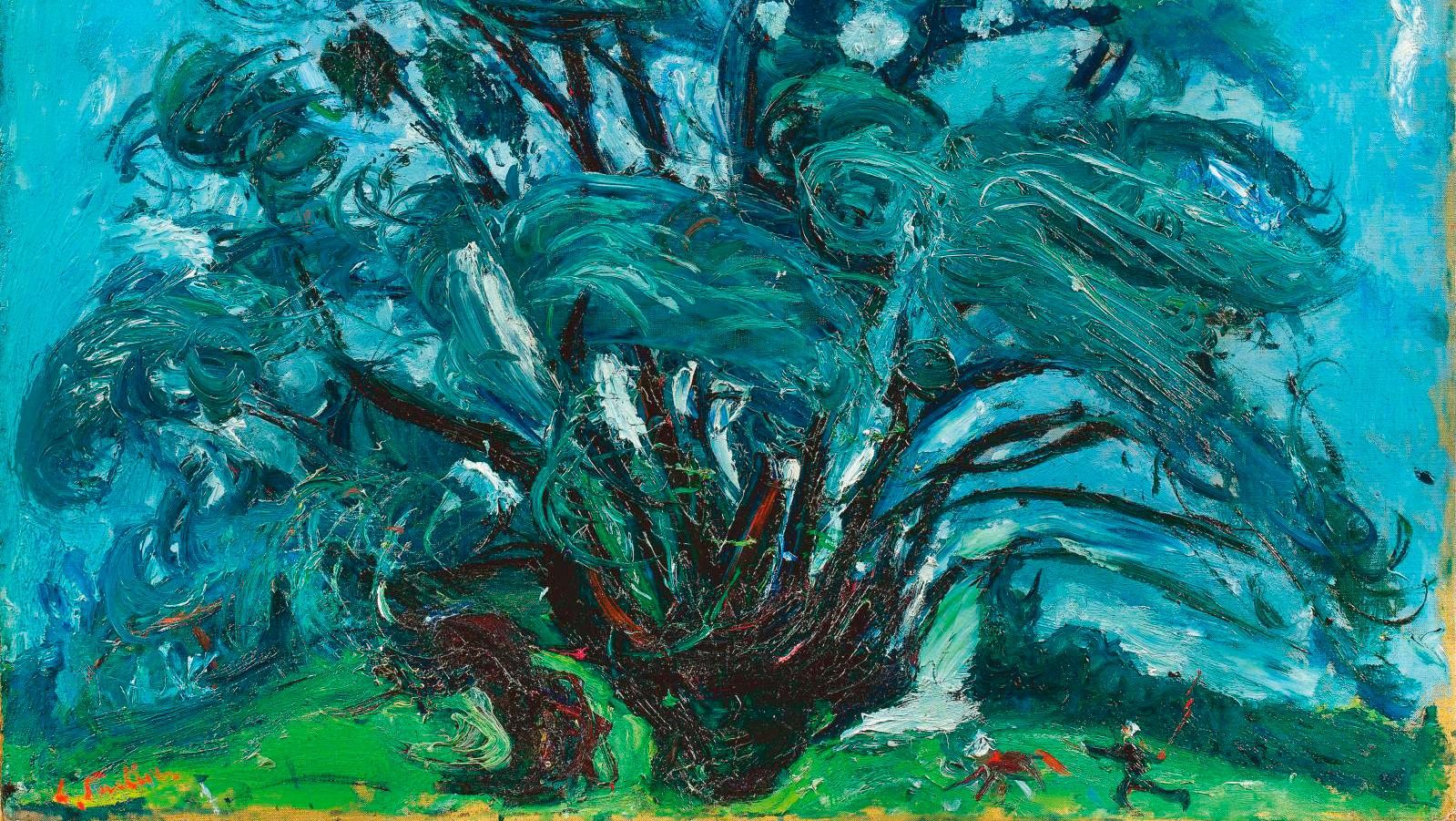 Chaïm Soutine (1894-1943), Trees in the Wind or Before the Storm, c. 1939, signed... Soutine, a Tree Before the Storm 