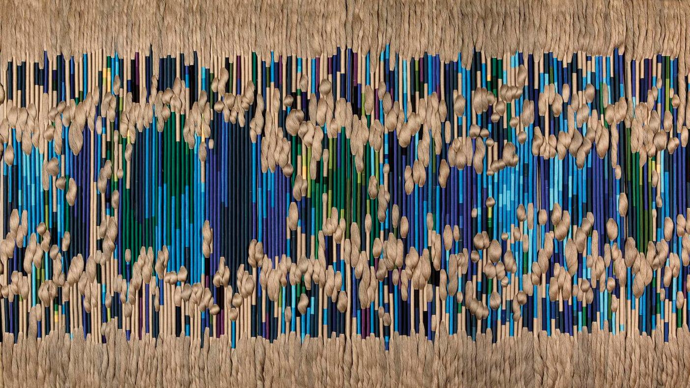 Sheila Hicks (born 1934), La Fugue, 1969–1970, silk, linen, cotton, mounted on eight... Sheila Hicks: Art and Material