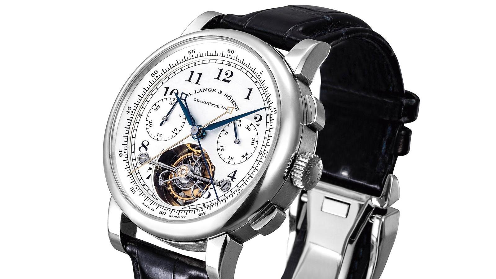 A. Lange & Söhne, montre-bracelet Tourbograph « Pour le mérite », tourbillon chronographe... La Tourbograph se mérite
