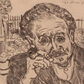 Lots sold - Man With a Pipe: A Painter's Etching by Van Gogh