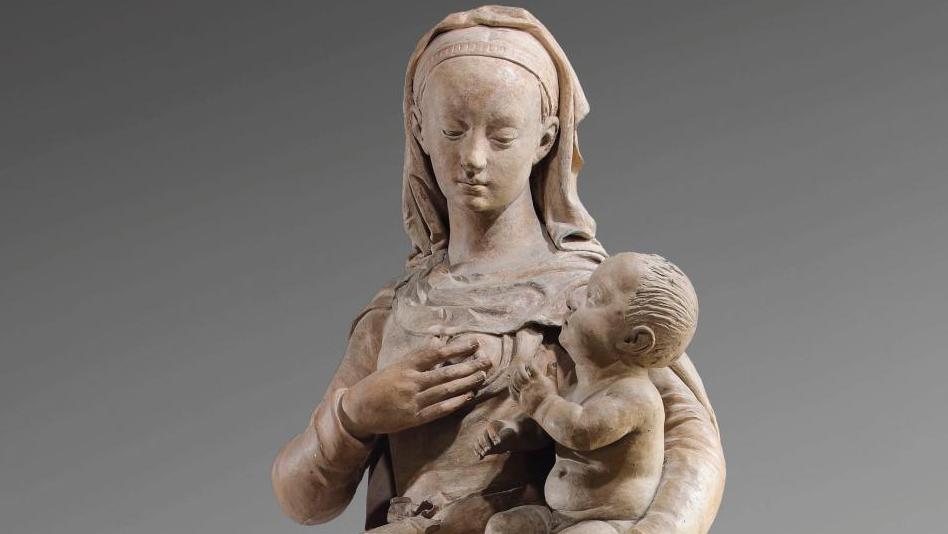 Michel Colombe (vers 1430- vers 1515), atelier de la Loire, Vierge à l’Enfant, vers... La rareté honorée par Goya, Colombe et Cranach