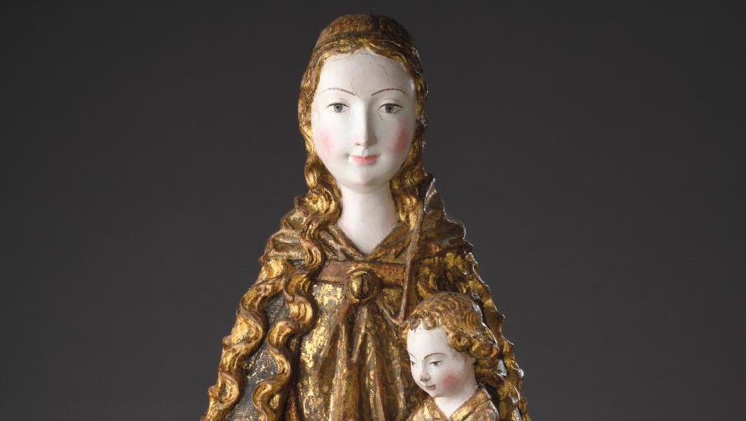 Maître anonyme hispano-malinois, entourage de Gil de Siloé (1440-vers 1501), Vierge... Vierge, mère et européenne