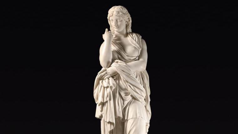 Joseph Chinard (1756-1813), Le Silence, marbre blanc, vers 1798, 86 x 25,5 x 21,5 cm,... Record mondial pour Chinard