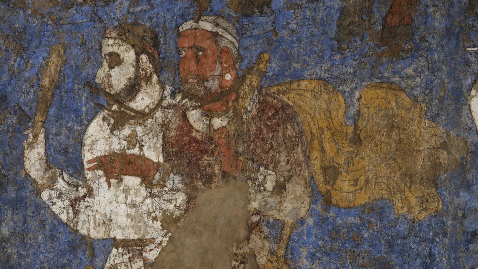 Peinture des Ambassadeurs, VIIe-VIIIe siècle, musée archéologique d’Afrasian, Samarcande.... Les splendeurs d’Ouzbékistan dévoilées au Louvre
