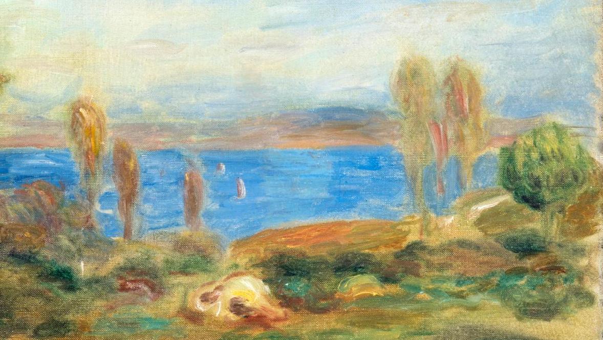 Auguste Renoir (1841-1919), Paysage aux environs de Saint-Tropez, huile sur toile,... L’attrait de Saint-Tropez