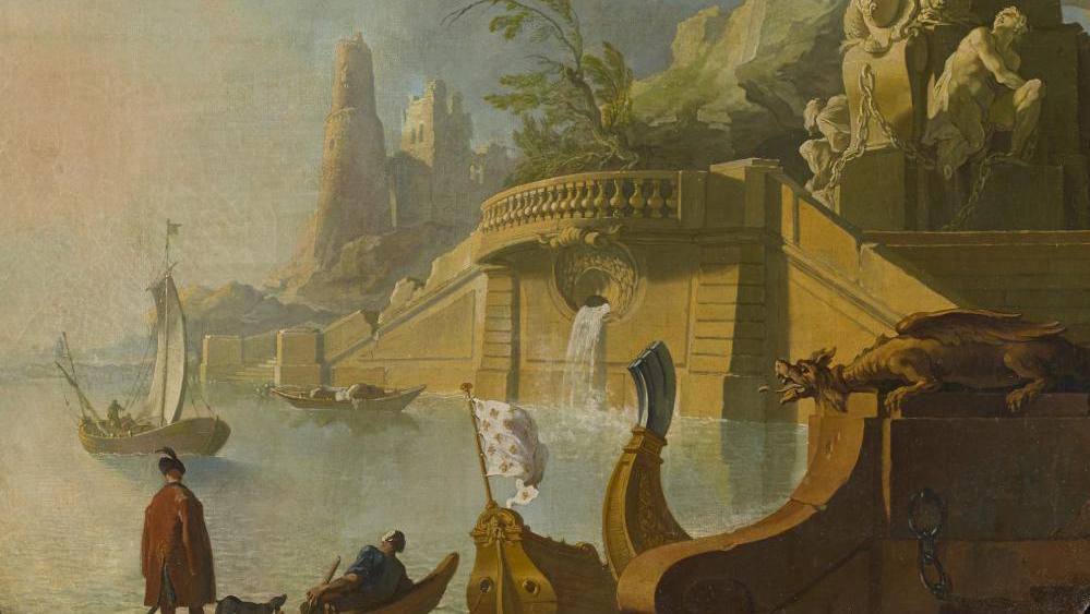 Jacques de Lajoüe (1686-1761), Marine par temps calme, vers 1731, huile sur toile,... Les architectures impossibles au musée des beaux-arts de Nancy 