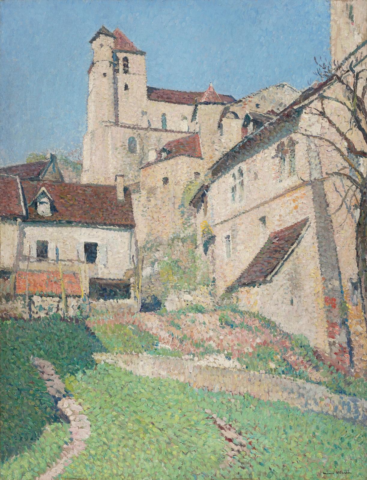 En 1912, Henri Martin achète une maison à Saint-Cirq-Lapopie, village médiéval accroché à une falaise surplombant le Lot. C’est la seconde