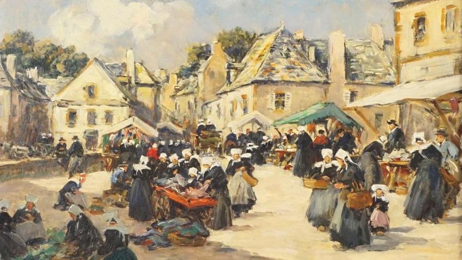   Sur un marché breton 