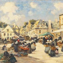 Sur un marché breton 