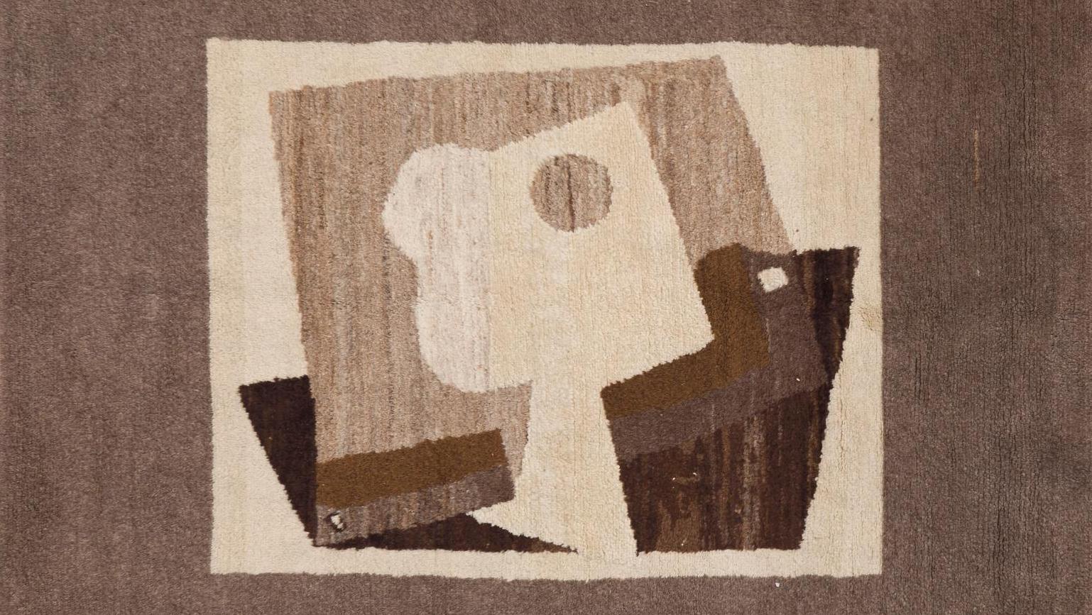 Marie Cuttoli (1879-1973) et Pablo Picasso (1881-1973), tapis au point noué en laine... Bugatti, Dunand et le duo Cuttoli-Picasso