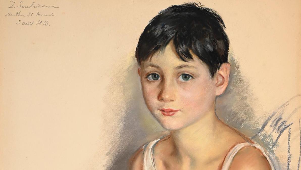 Zinaïda Serebriakova (1884-1967), Portrait de Michel enfant, pastel sur papier, daté... Dans les yeux ouverts de Michel Vinaver