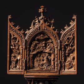 A One-of-a-Kind 16th-Century Miniature Dutch Nativity Scene - Pre-sale