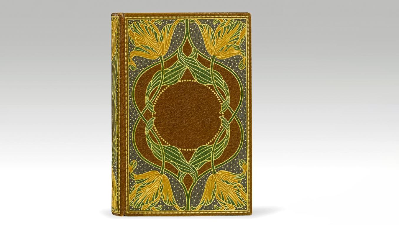 9 478 € Miguel Zamacoïs (1866-1955),  La Fleur merveilleuse, Paris, Librairie Charpentier... Cote : les reliures mosaïquées