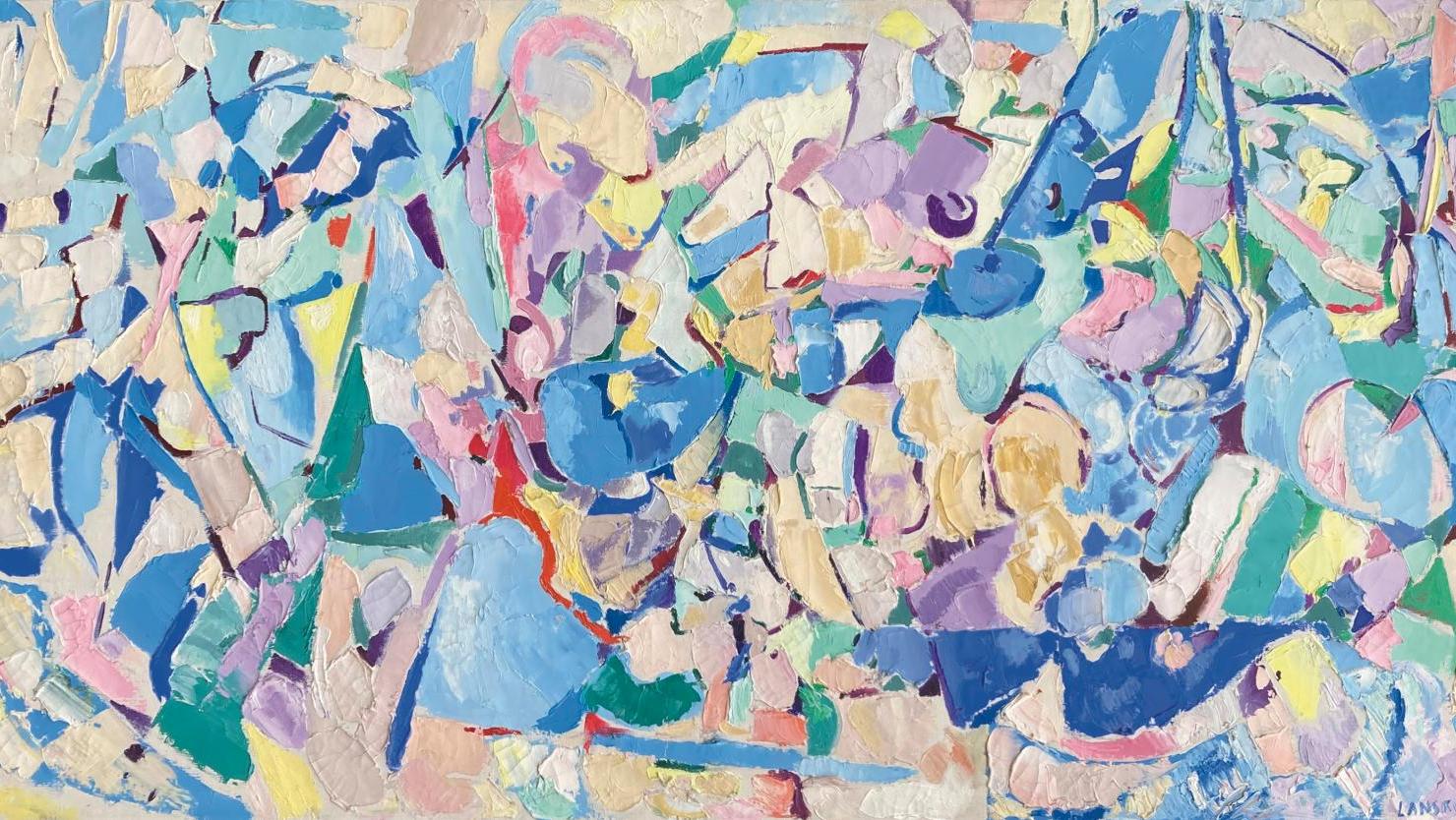 André Lanskoy (1902-1976), Clair comme le jour, huile sur toile signée en bas à droite,... Lanskoy, César et la maison Harry Winston