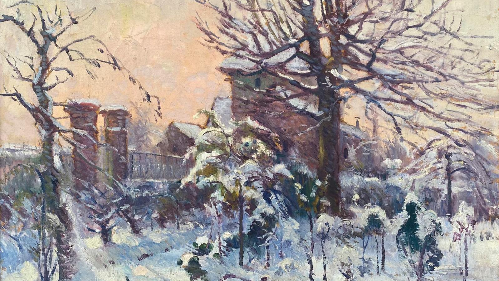 Robert Antoine Pinchon (1886-1943), Le Jardin du peintre à Bois-Guillaume, huile... Le jardin d'hiver de Robert Pinchon