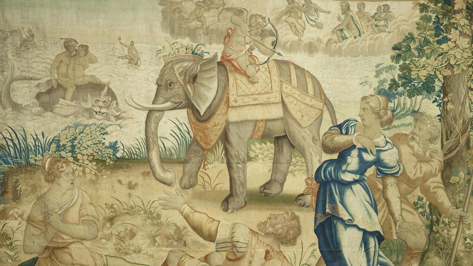 Bruxelles, milieu du XVIe siècle. Vénus révèlant à Diomède la conduite de son épouse,... La tapisserie de Bruxelles à son apogée 