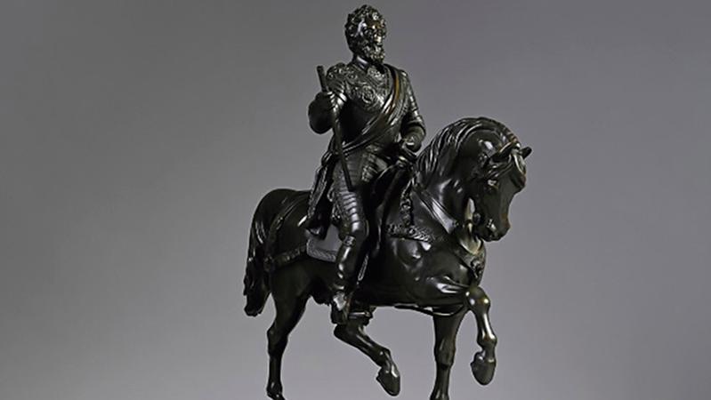 Alfred Émilien de Nieuwerkerke (1811-1892), Statue équestre du roi Henry IV, coiffé... Nieuwerkerke : Henri IV en majesté