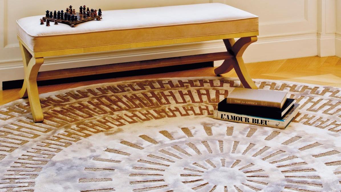  LEGENDE STABILO">Edward Fields Carpet Makers, édition Ambassade, tapis «Roulette I».... Quand Edward Fields créa le tapis 