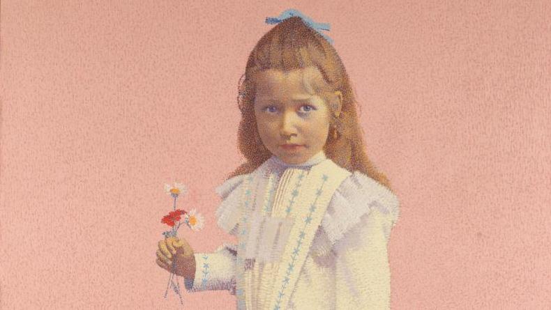 Achille Laugé (1861-1944), Portrait de Mademoiselle Jeanjean, 1892, 120 x 84,5 cm.Adjugé :... Raymond Delamarre et Achille Laugé
