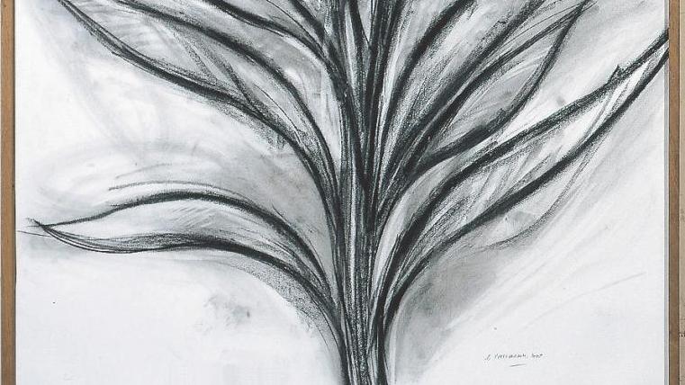 Gérard Titus-Carmel (né en 1942), Feuillées, dessin n° 8, 2000, fusain sur vélin... Les symphonies végétales de Gérard Titus-Carmel à Sète 