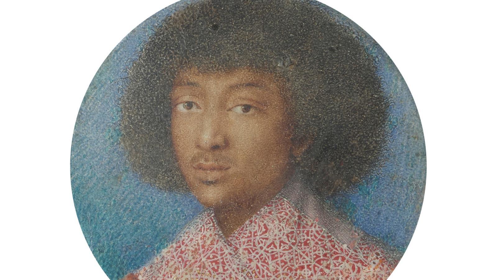 École française, d’après Giovanna Garzoni (1605-1670), Portrait de Zaga Christ, prince... Un prince éthiopien d’après Giovanna Garzoni