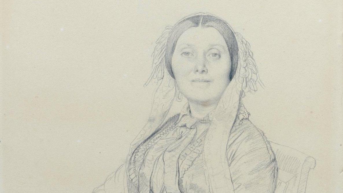 Jean Auguste Dominique Ingres (1780-1867), Portrait de Madame Charles Marcotte d’Argenteuil,... Ingres et Géricault  : les dessins inédits de la collection Marcotte 