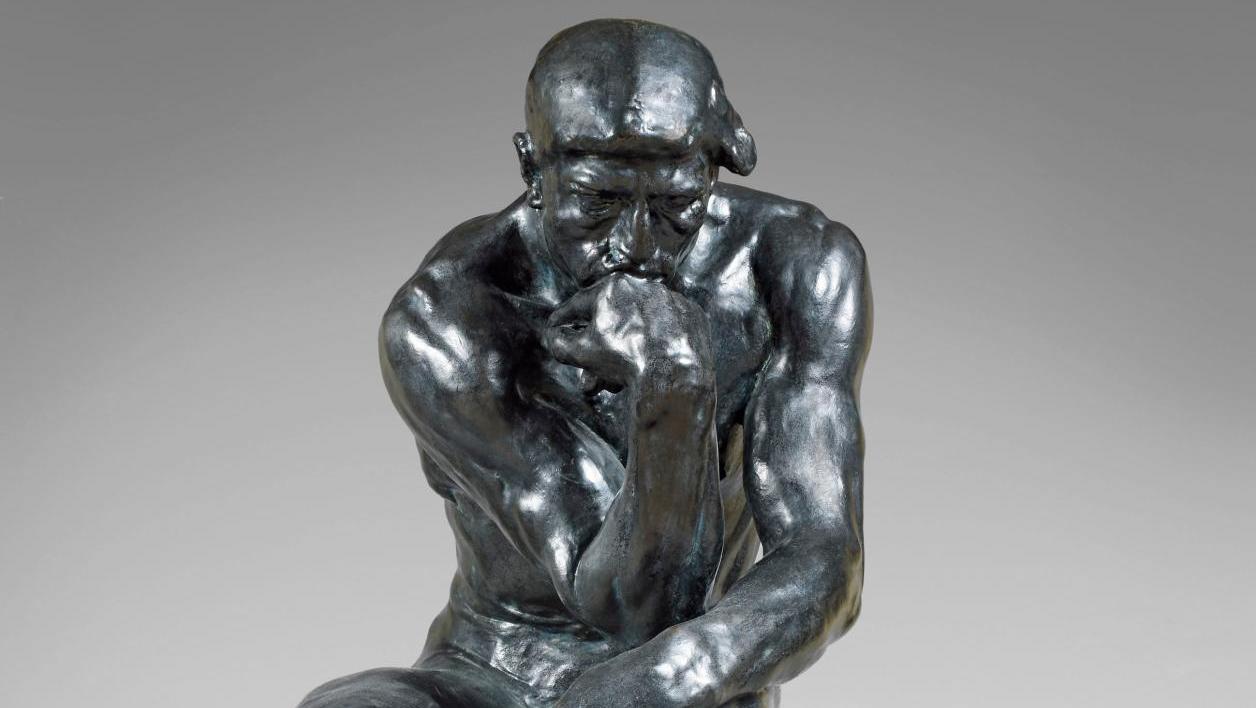 Auguste Rodin (1840-1917), Le Penseur, 1881-1882, épreuve en bronze à patine brun-vert...  Collection Émile Chouanard : Rodin au pinacle