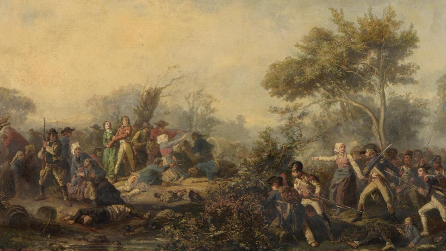 Jean Sorieul (1824-1871), L’Insurrection des chouans, 1854, huile sur toile, 56 x 86 cm.... Guerres de Vendée