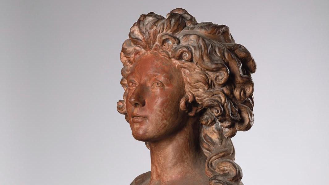 D’après Augustin Pajou, Portrait en buste de la marquise de Hautefeuille en Diane,... Collection Claude Seignolle : le goût de l'ancien
